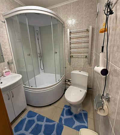 Двухместный номер Студия (четвертая) 18 м²  в отеле Турист, Луга - санузел