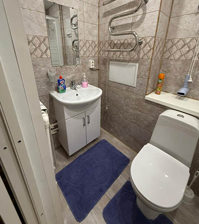 Трехместный номер 20 м²  в отеле Турист, Луга - санузел