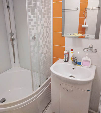 Двухместный номер Студия (вторая) 18 м²  в отеле Турист, Луга - санузел, вид 2